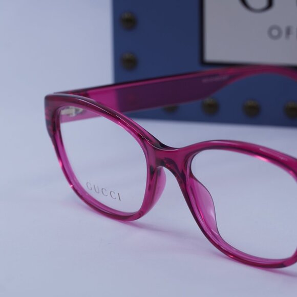 Gucci GG0717O 008 Rectangle Eyeglasses 51mm – Transparent Pink - Picture 3 of 10